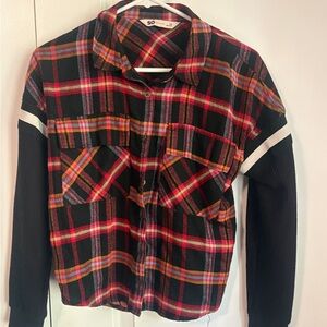 SO Multicolor Plaid Shirt with Black Accents
